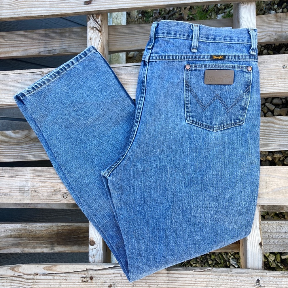 Retro 80s/90s Wrangler Straight Leg Blue Jeans